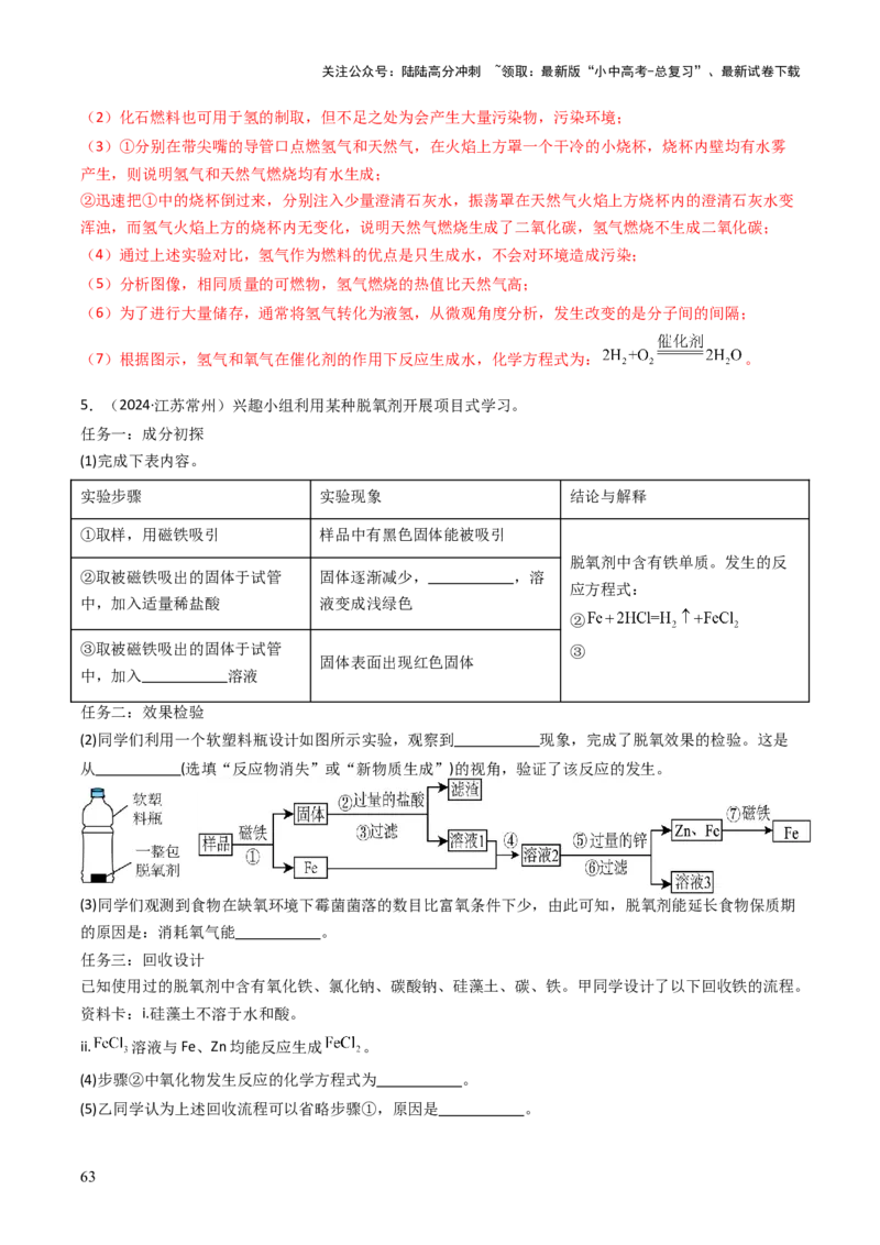 题型06科学探究题（解析版）_02中考总复习（2026版更新中）_05-化学-中考总复习_2025年中考复习资料_备战2025年中考化学真题题源解密