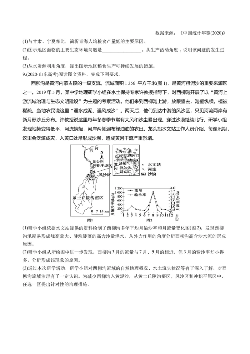 第32讲生态脆弱区的综合治理（练习）（原卷版）_9.2025地理总复习_2024年新高考资料_1.2024一轮复习_2024年高考地理一轮复习讲练测（新教材新高考）