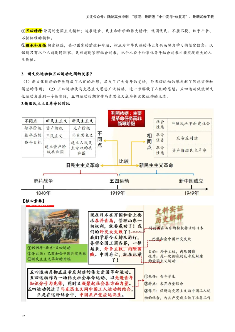（讲义）专题10新民主主义革命的开始（解析版）_02中考总复习（2026版更新中）_06-历史-中考总复习_2024年中考复习资料_一轮复习_配套讲义（原卷版+解析版）_教师版（含答案解析）