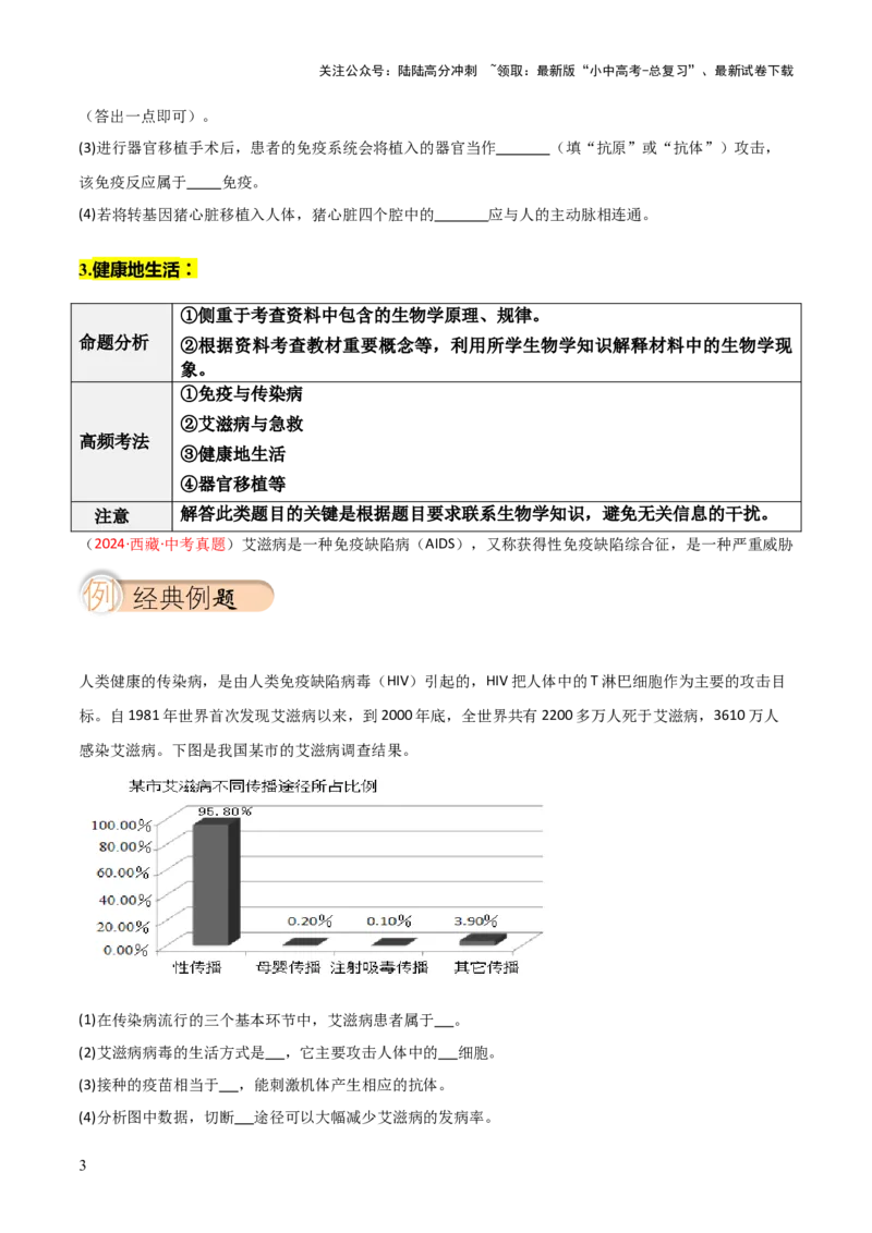 题型03资料分析题解题技巧（原卷版）_02中考总复习（2026版更新中）_08-生物-中考总复习_2025中考复习资料_2025年中考生物答题方法模板