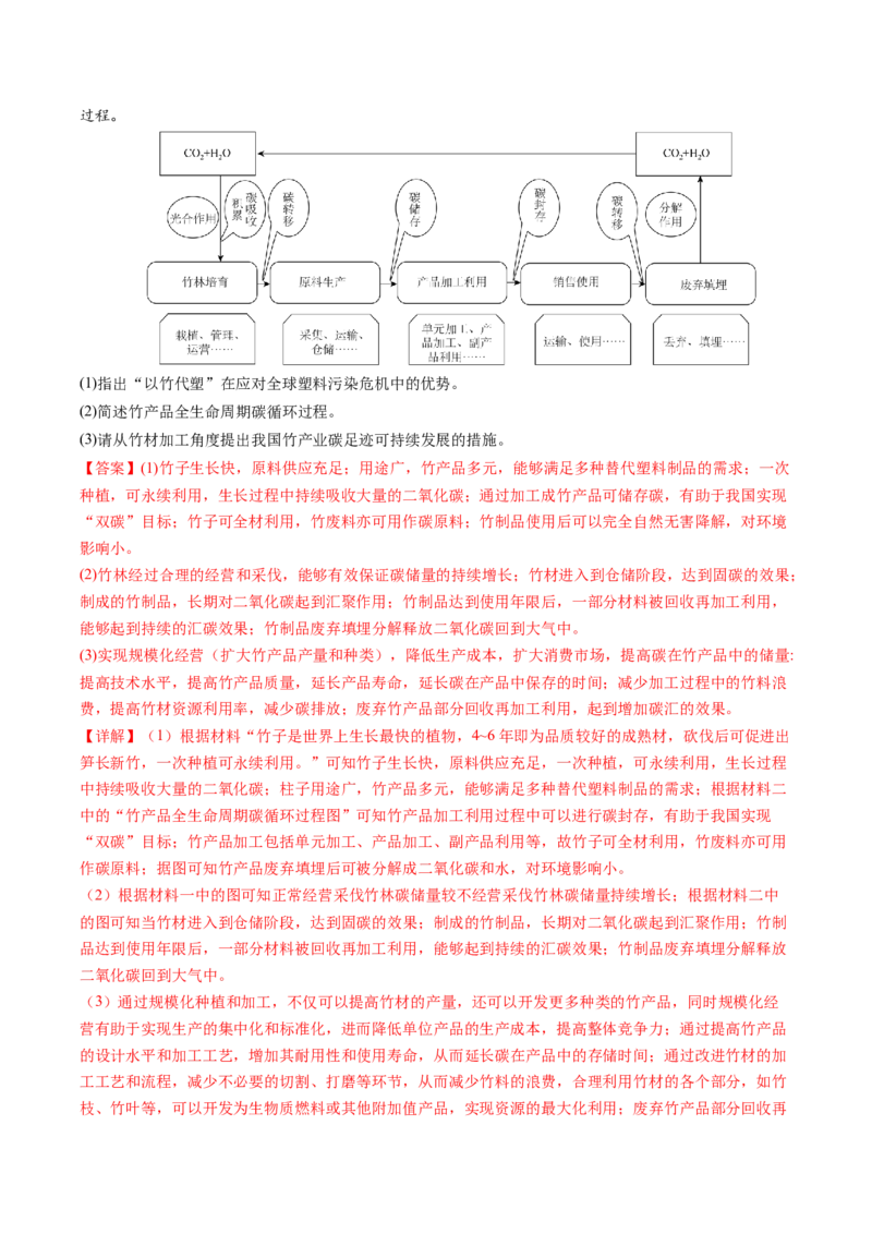 查补知识&middot;通关练专题10资源、环境与国家安全（解析版）_9.2025地理总复习_2024年新高考资料_5.2024三轮冲刺_查漏补缺2024年高考地理复习冲刺过关（新高考通用）