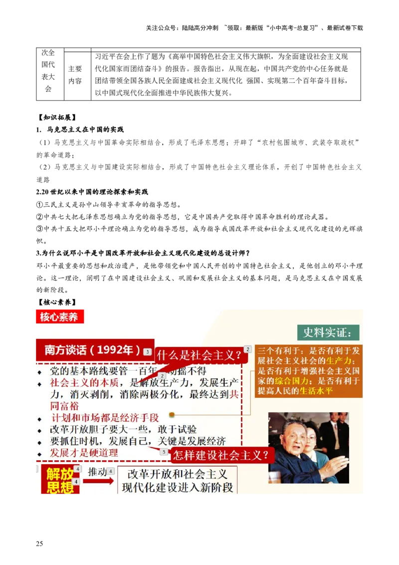 （讲义）专题15中国特色社会主义道路（解析版）_02中考总复习（2026版更新中）_06-历史-中考总复习_2024年中考复习资料_一轮复习_配套讲义（原卷版+解析版）_教师版（含答案解析）