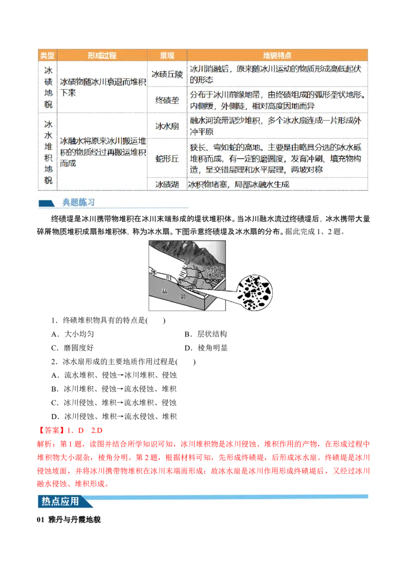 第13讲营造地表形态的力量及其地貌（讲义）（解析版）_9.2025地理总复习_2024年新高考资料_1.2024一轮复习_2024年高考地理一轮复习讲练测（新教材新高考）