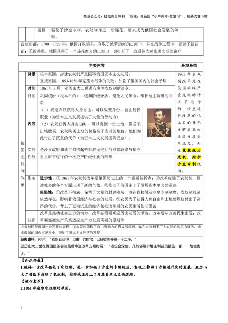 （讲义）专题23殖民地人民的反抗与资本主义制度的扩展（原卷版）_02中考总复习（2026版更新中）_06-历史-中考总复习_2024年中考复习资料_一轮复习_配套讲义（原卷版+解析版）