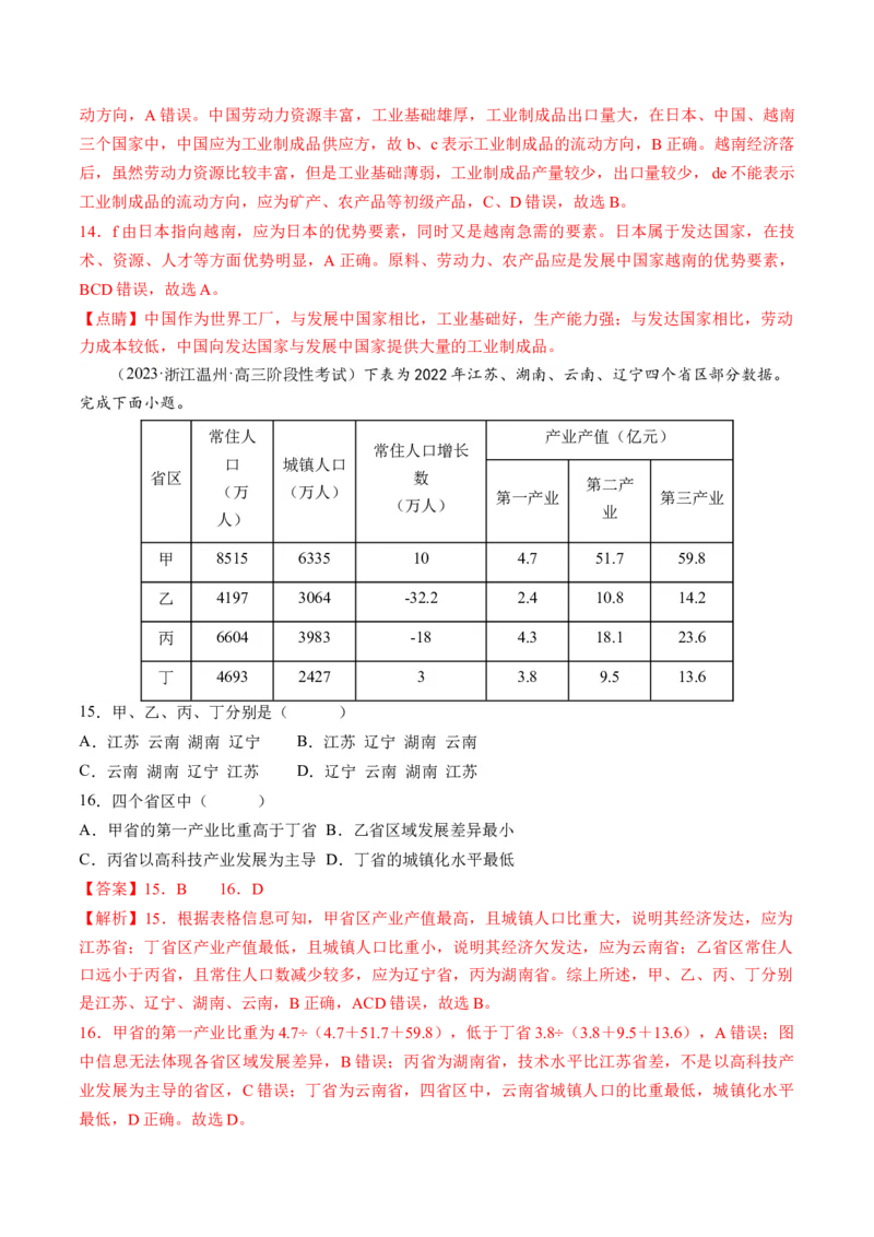 第31讲区域认知和区域发展（练习）（解析版）_9.2025地理总复习_2024年新高考资料_1.2024一轮复习_2024年高考地理一轮复习讲练测（新教材新高考）