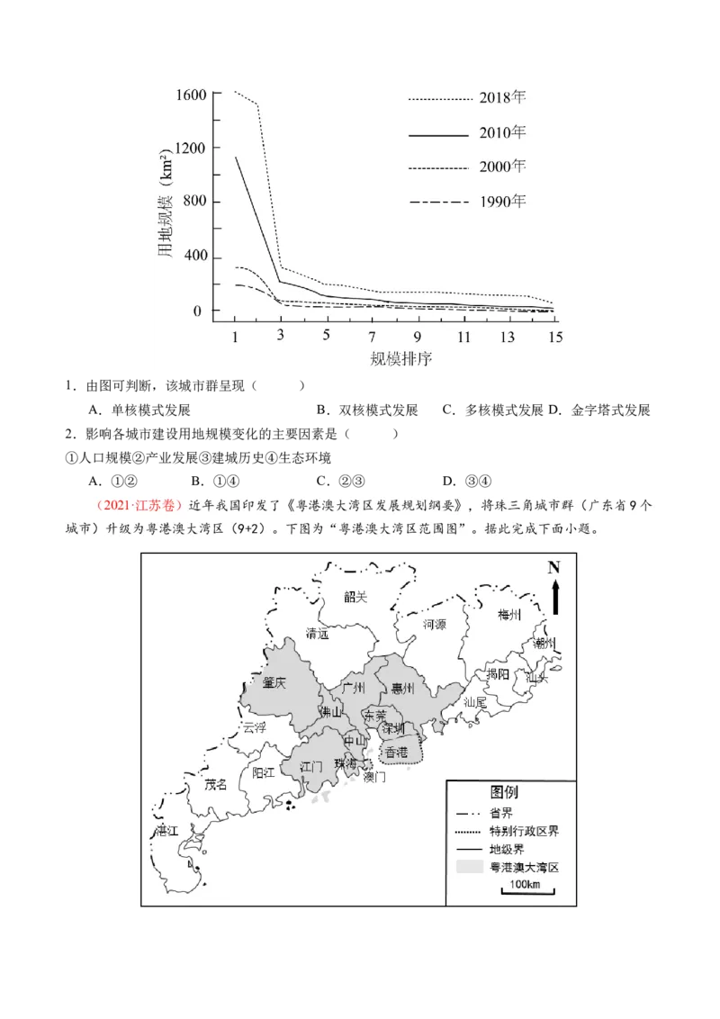 微专题人口问题、传统文化和民居、城市群（讲义）（原卷版）_9.2025地理总复习_2024年新高考资料_2.2024二轮复习_2024年高考地理二轮复习讲练测（新教材新高考）_微专题