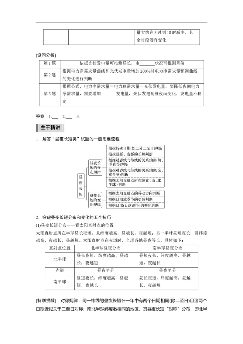第1部分专题1考点2　昼夜长短_9.2025地理总复习_赠品通用版（老高考）复习资料_二轮复习_2023年高考地理二轮复习讲义+课件（全国版）_2023年高考地理二轮复习讲义（全国版）_学生版
