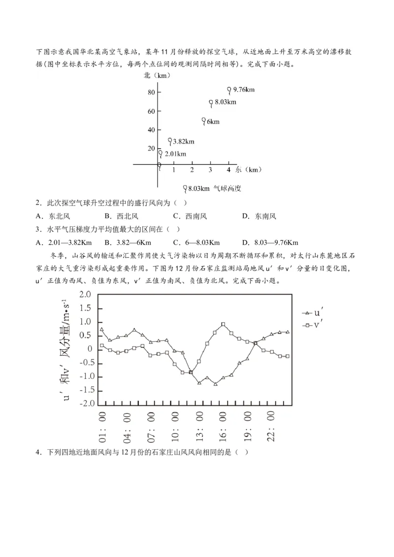 第07讲热力环流与大气的水平运动（讲义）（原卷版）_9.2025地理总复习_2024年新高考资料_1.2024一轮复习_2024年高考地理一轮复习讲练测（新教材新高考）
