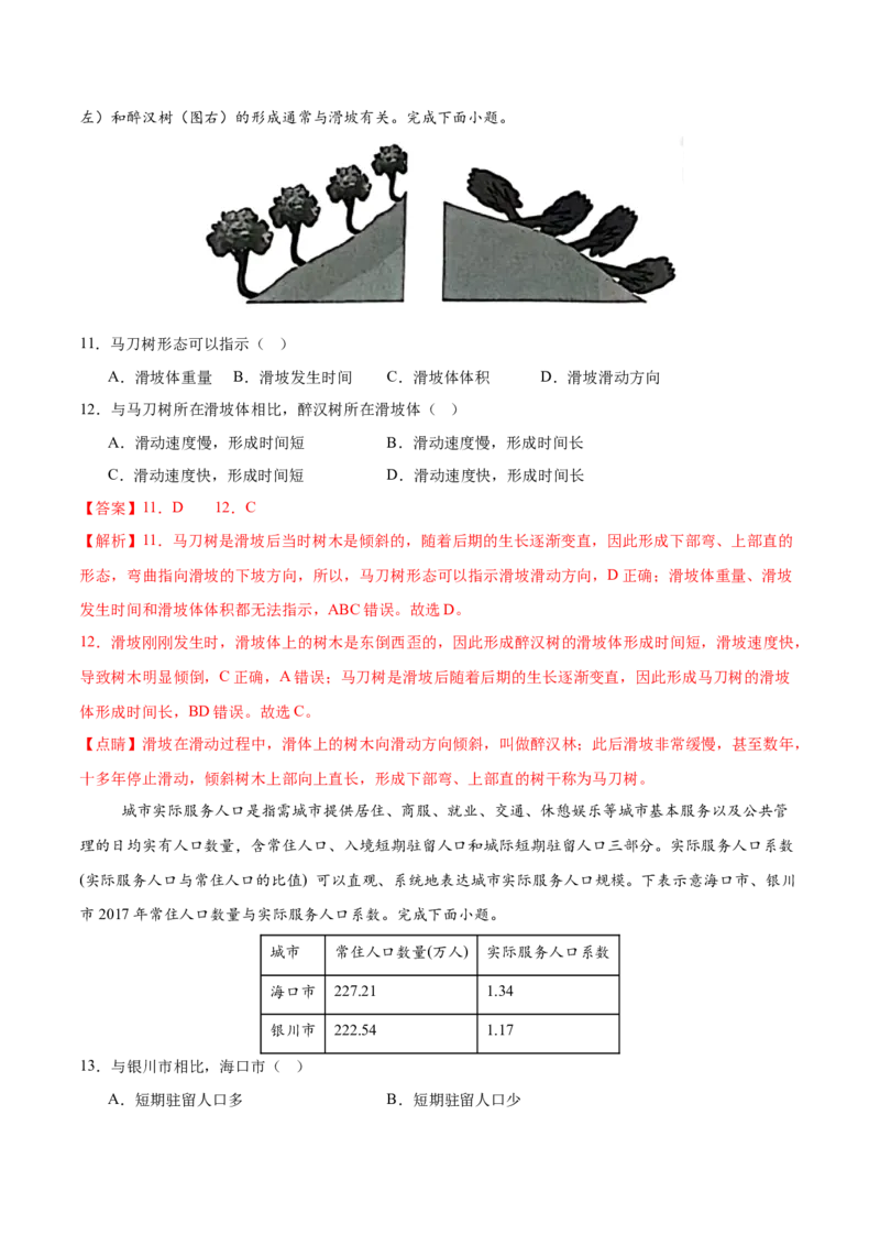 押新高考押题卷01-备战2024年高考地理临考题号押题（新高考通用）（解析版）_9.2025地理总复习_2024年新高考资料_5.2024三轮冲刺