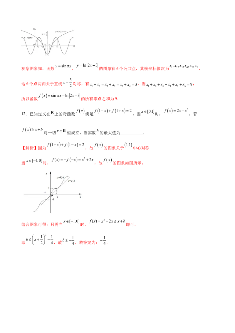 专题09函数的对称性(解析版)_2.2025数学总复习_2023年新高考资料_专项复习_2023年新高考数学函数重点突破（新高考专用）