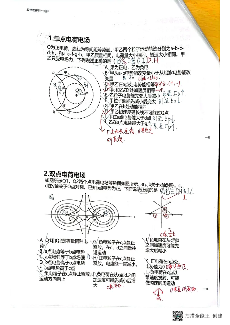 选择题_葛根物理高三22-51G_讲义