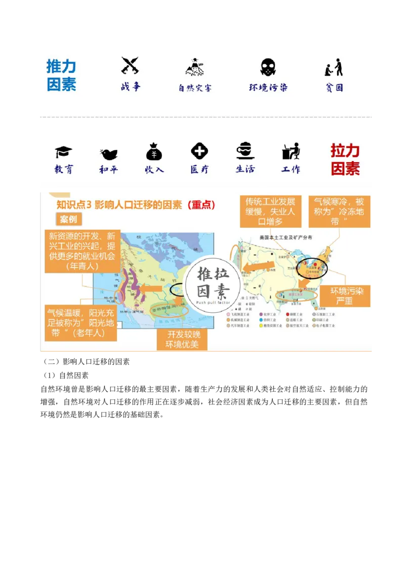 第21讲人口迁移（讲义）（解析版）_9.2025地理总复习_2024年新高考资料_1.2024一轮复习_2024年高考地理一轮复习讲练测（新教材新高考）