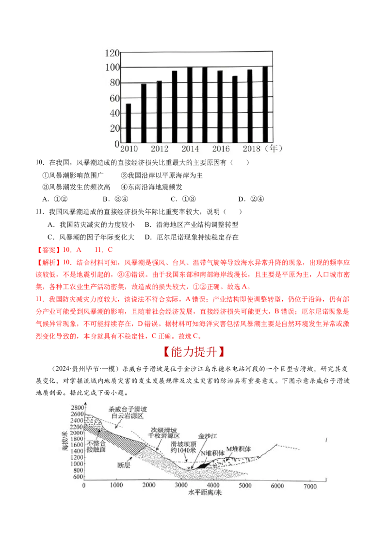 查补知识&middot;通关练专题06自然灾害（解析版）_9.2025地理总复习_2024年新高考资料_5.2024三轮冲刺_查漏补缺2024年高考地理复习冲刺过关（新高考通用）