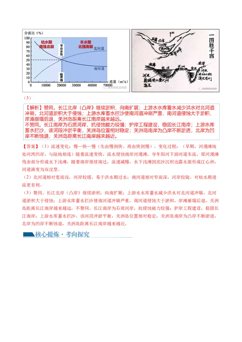 微专题河流冲淤平衡、特殊河流地貌、海岸线的变迁（讲义）（解析版）_9.2025地理总复习_2024年新高考资料_2.2024二轮复习_2024年高考地理二轮复习讲练测（新教材新高考）_微专题