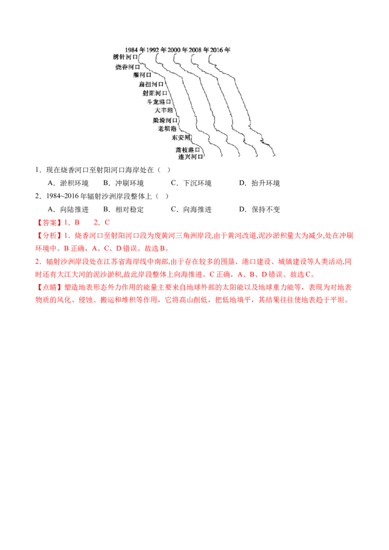 微专题河流冲淤平衡、特殊河流地貌、海岸线的变迁（讲义）（解析版）_9.2025地理总复习_2024年新高考资料_2.2024二轮复习_2024年高考地理二轮复习讲练测（新教材新高考）_微专题