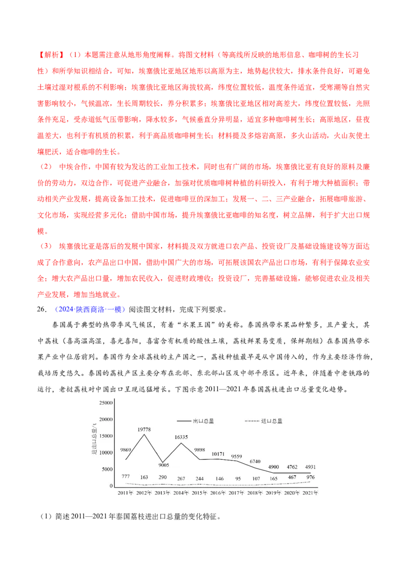 第24题区域农业发展-备战2024年高考地理临考题号押题（江苏卷）（解析版）_9.2025地理总复习_2024年新高考资料_5.2024三轮冲刺_备战2024年高考地理临考题号押题（江苏卷）323403113