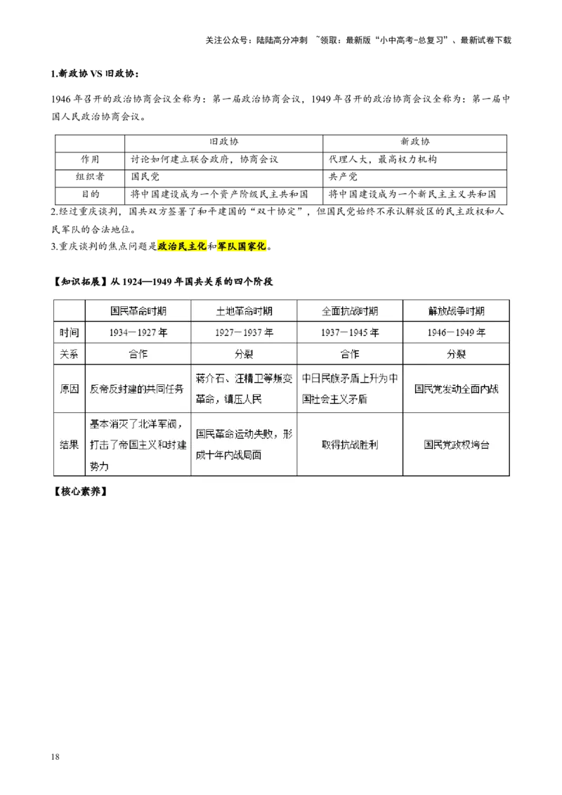 （讲义）专题12中华民族的抗日战争与人民解放战争（原卷版）_02中考总复习（2026版更新中）_06-历史-中考总复习_2024年中考复习资料_一轮复习_配套讲义（原卷版+解析版）