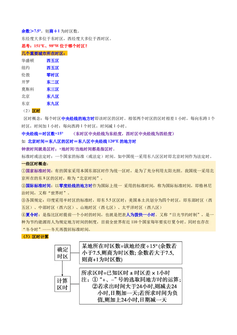 第04讲地球的自转及其地理意义（讲义）（原卷版）_9.2025地理总复习_2025年新高考资料_一轮复习_2025年高考地理一轮复习讲练测（新教材新高考）