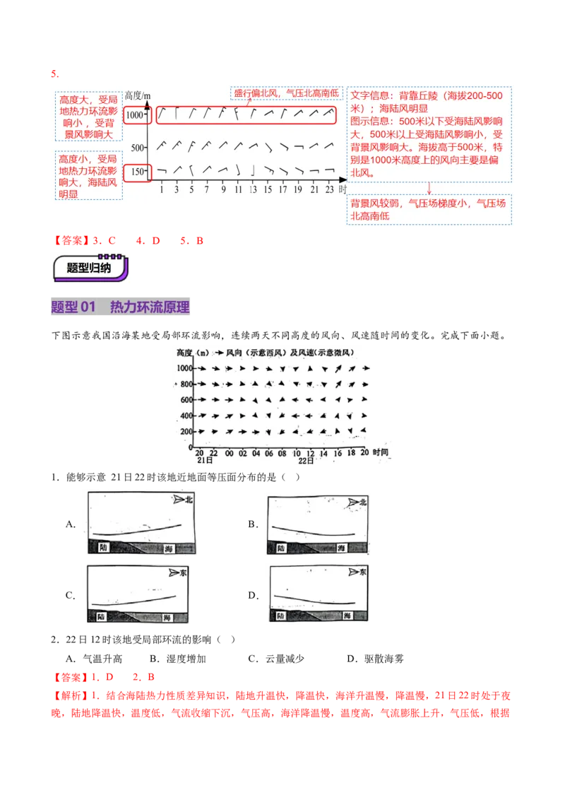 第07讲热力环流与大气水平运动（讲义）（解析版）_9.2025地理总复习_2025年新高考资料_一轮复习_2025年高考地理一轮复习讲练测（新教材新高考）
