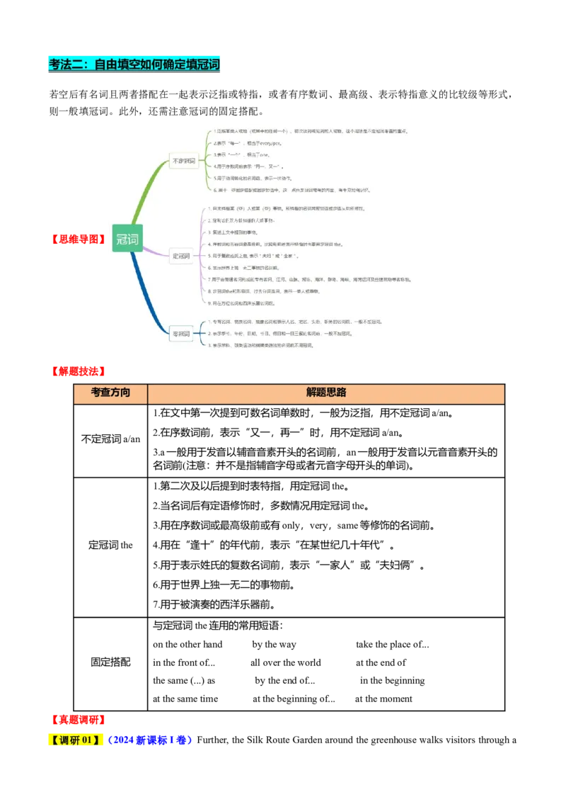 专题44语法填空之自由填空（讲案）原卷版_3.2025英语总复习_2025年新高考资料_一轮复习_2025年高考英语一轮复习知识清单