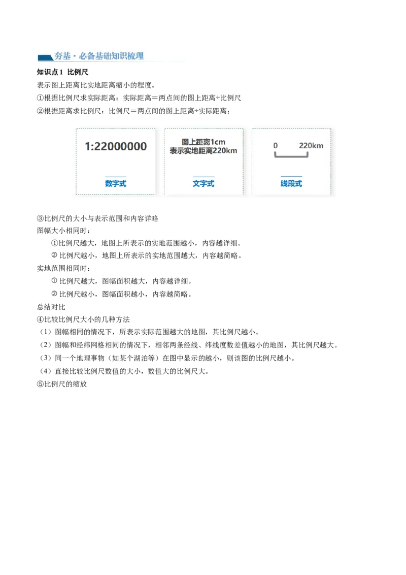 第01讲地球仪和地图三要素（讲义）（原卷版）_9.2025地理总复习_2024年新高考资料_1.2024一轮复习_2024年高考地理一轮复习讲练测（新教材新高考）