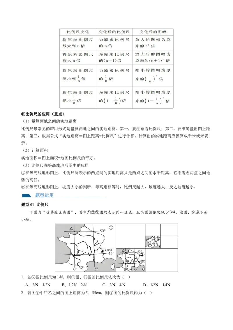 第01讲地球仪和地图三要素（讲义）（原卷版）_9.2025地理总复习_2024年新高考资料_1.2024一轮复习_2024年高考地理一轮复习讲练测（新教材新高考）