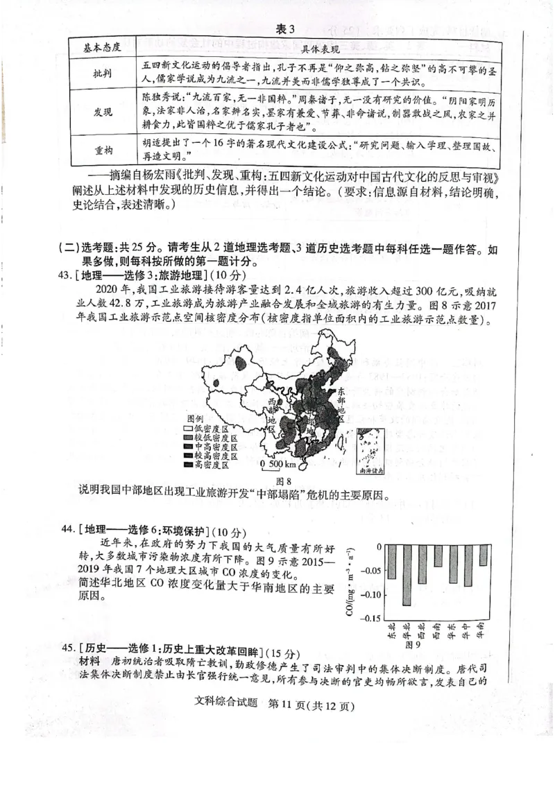 文综试卷_9.2025地理总复习_地理高考模拟题_老高考_2023年_河南天一大联考2022-2023学年高三上学期1月期末文综试题_河南天一大联考2022-2023学年高三上学期1月期末文综试题