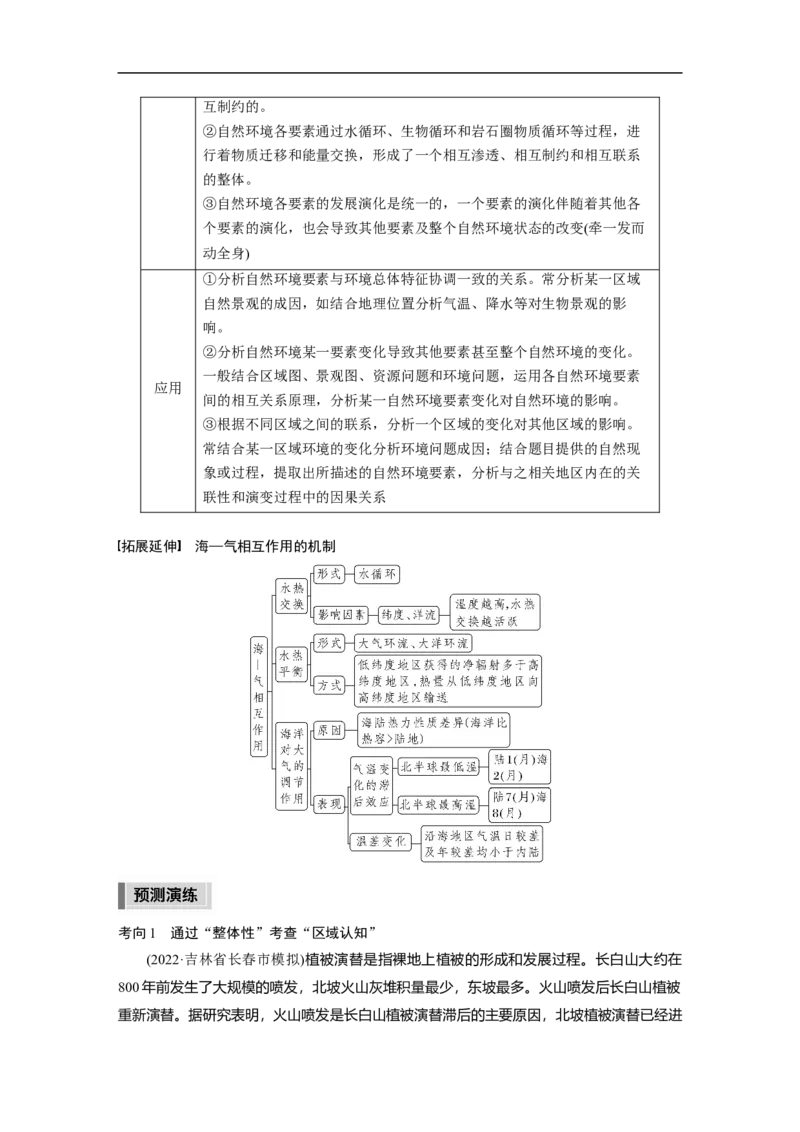第1部分专题5考点1　自然地理环境的整体性_9.2025地理总复习_赠品通用版（老高考）复习资料_二轮复习_2023年高考地理二轮复习讲义+课件（全国版）_学生版_学生用书Word版文档