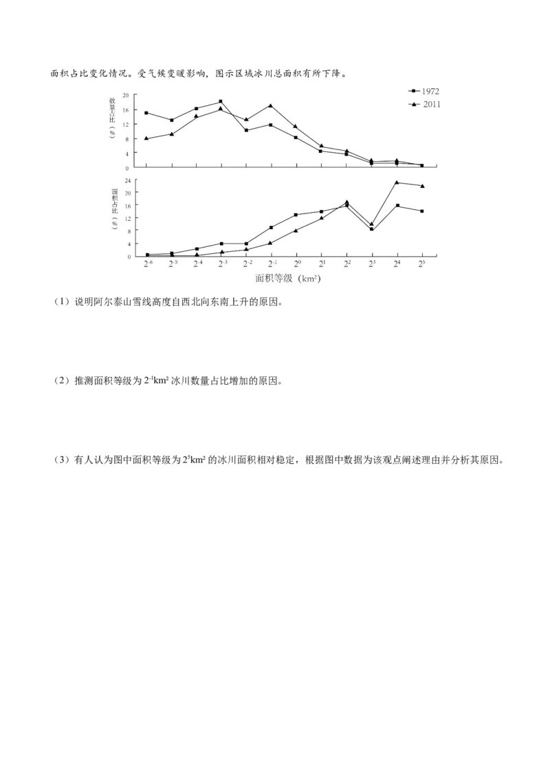 第5~7题自然地理环境的整体性与差异性-备战2024年高考地理临考题号押题（江苏卷）（原卷版）_9.2025地理总复习_2024年新高考资料_5.2024三轮冲刺