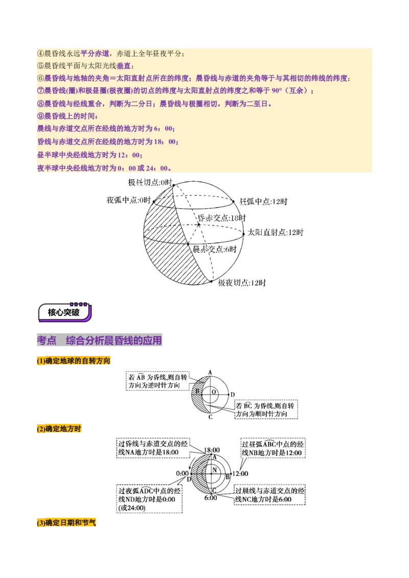 第04讲地球的自转及其地理意义（讲义）（解析版）_9.2025地理总复习_2025年新高考资料_一轮复习_2025年高考地理一轮复习讲练测（新教材新高考）