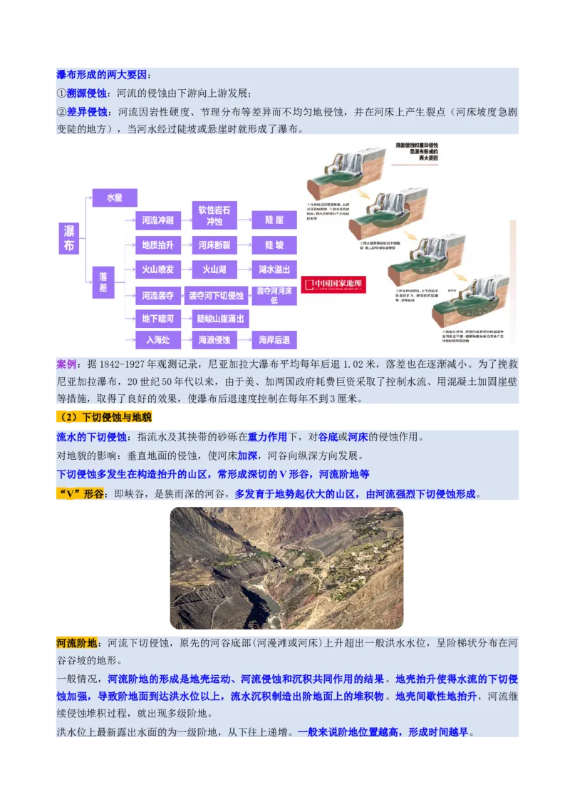 第14讲外力作用与地表形态（含河流地貌、河流冲淤）（讲义）（原卷版）_9.2025地理总复习_2025年新高考资料_一轮复习_2025年高考地理一轮复习讲练测（新教材新高考）