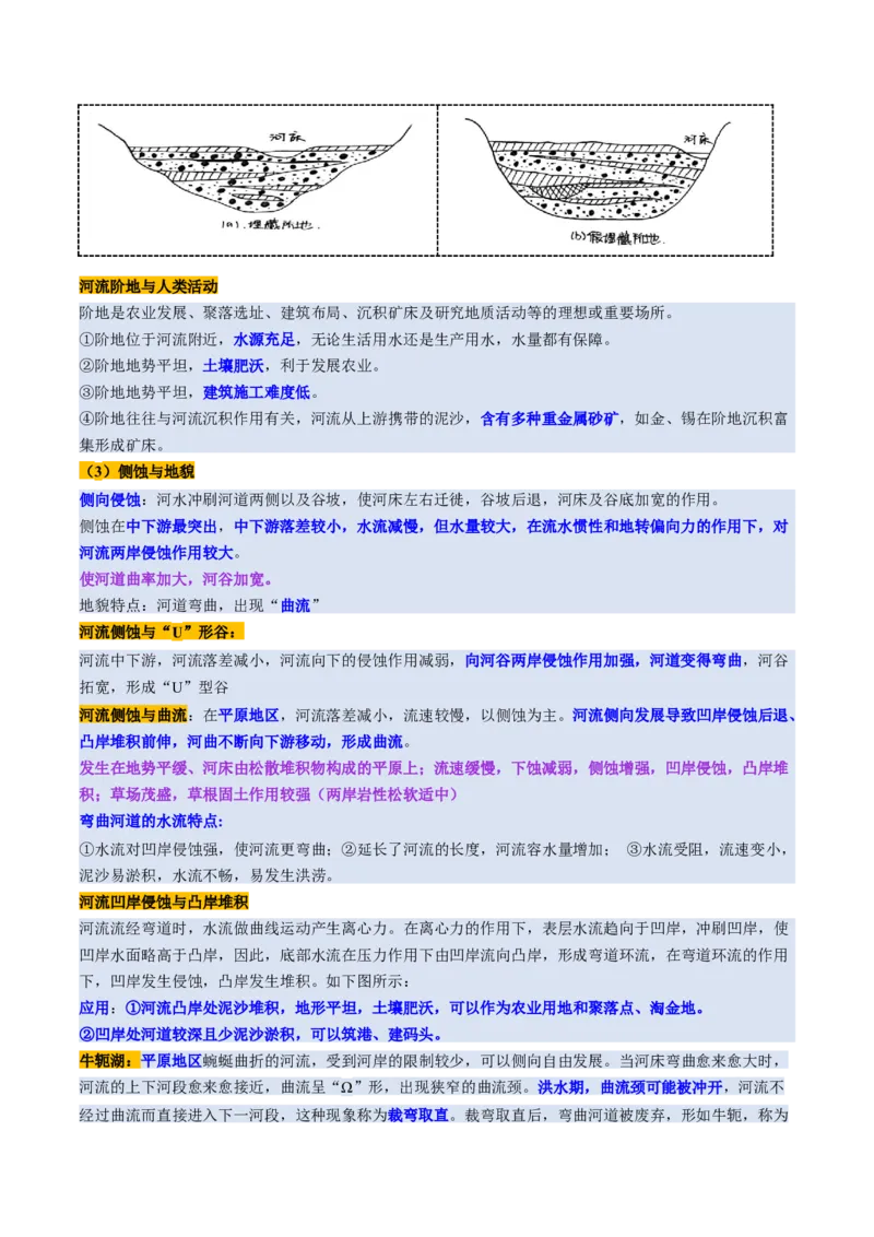 第14讲外力作用与地表形态（含河流地貌、河流冲淤）（讲义）（原卷版）_9.2025地理总复习_2025年新高考资料_一轮复习_2025年高考地理一轮复习讲练测（新教材新高考）