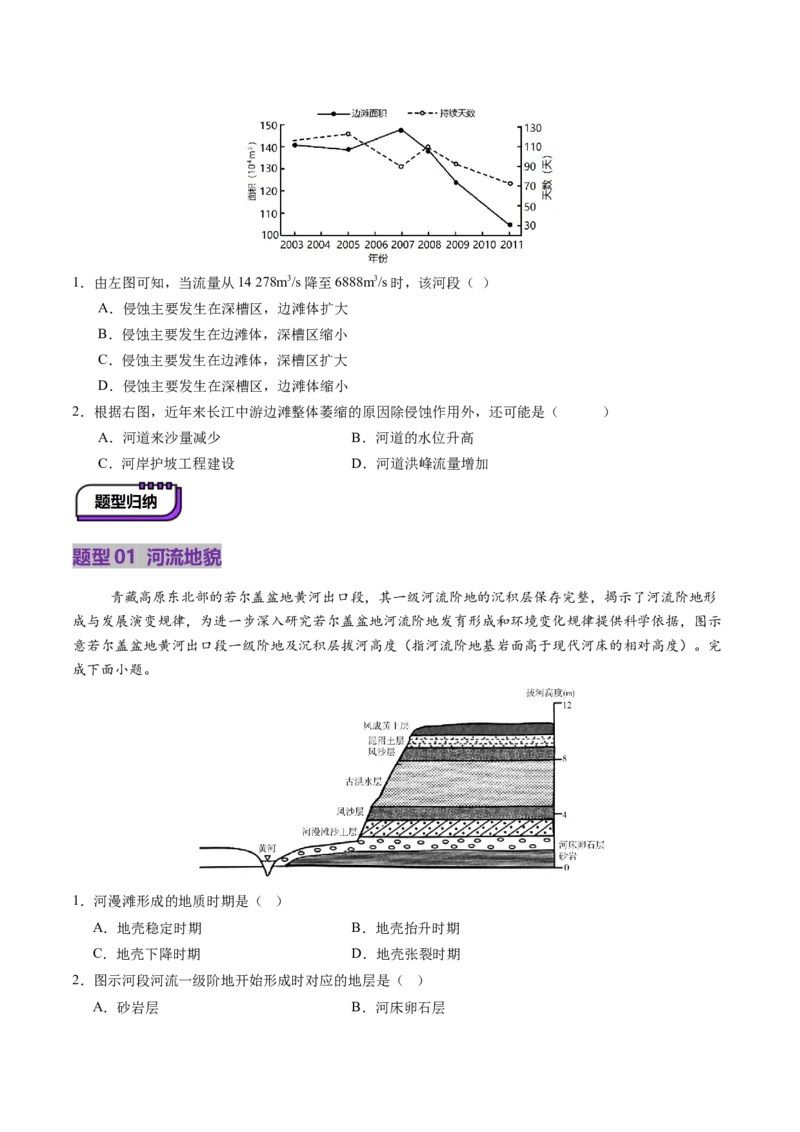 第14讲外力作用与地表形态（含河流地貌、河流冲淤）（讲义）（原卷版）_9.2025地理总复习_2025年新高考资料_一轮复习_2025年高考地理一轮复习讲练测（新教材新高考）