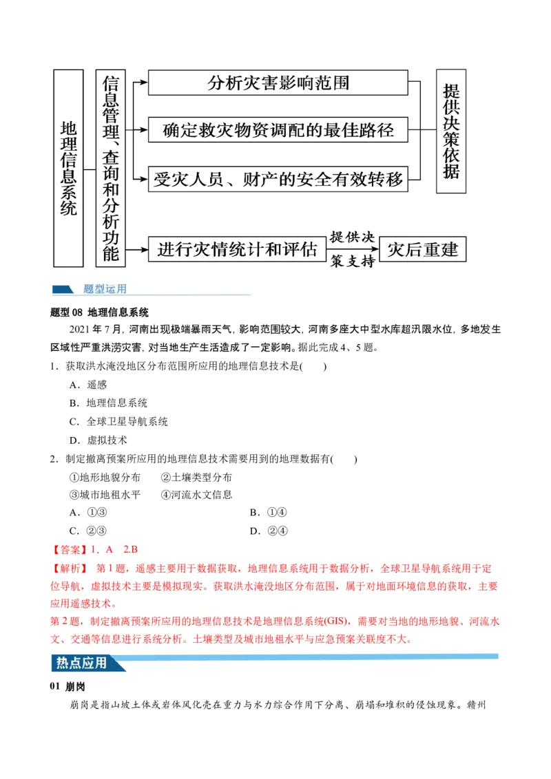 第19讲自然灾害与地理信息技术（讲义）（解析版）_9.2025地理总复习_2024年新高考资料_1.2024一轮复习_2024年高考地理一轮复习讲练测（新教材新高考）
