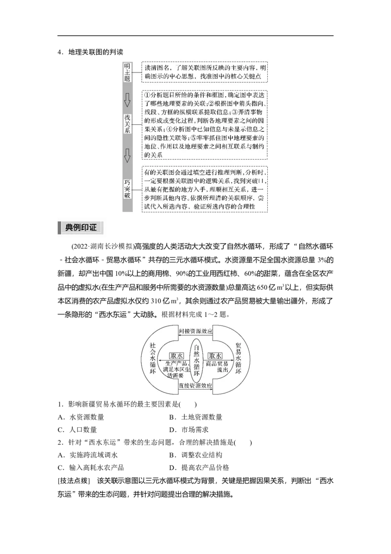 第3部分1技法2　示意图类_9.2025地理总复习_2023年新高考复习资料_二轮复习_2023年高考地理二轮复习讲义+课件（新高考版）_2023年高考地理二轮复习讲义（新高考版）_学生版
