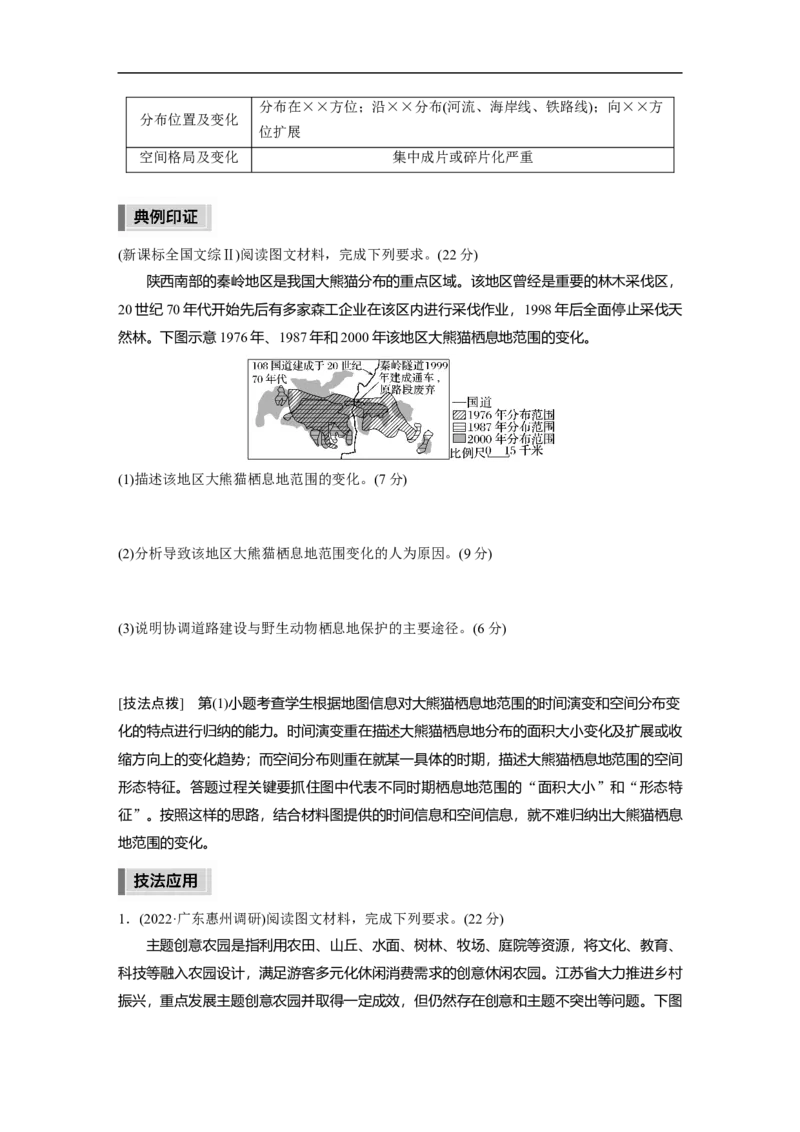 第4部分题型2　技法1　分布特征类_9.2025地理总复习_赠品通用版（老高考）复习资料_二轮复习_2023年高考地理二轮复习讲义+课件（全国版）_2023年高考地理二轮复习讲义（全国版）