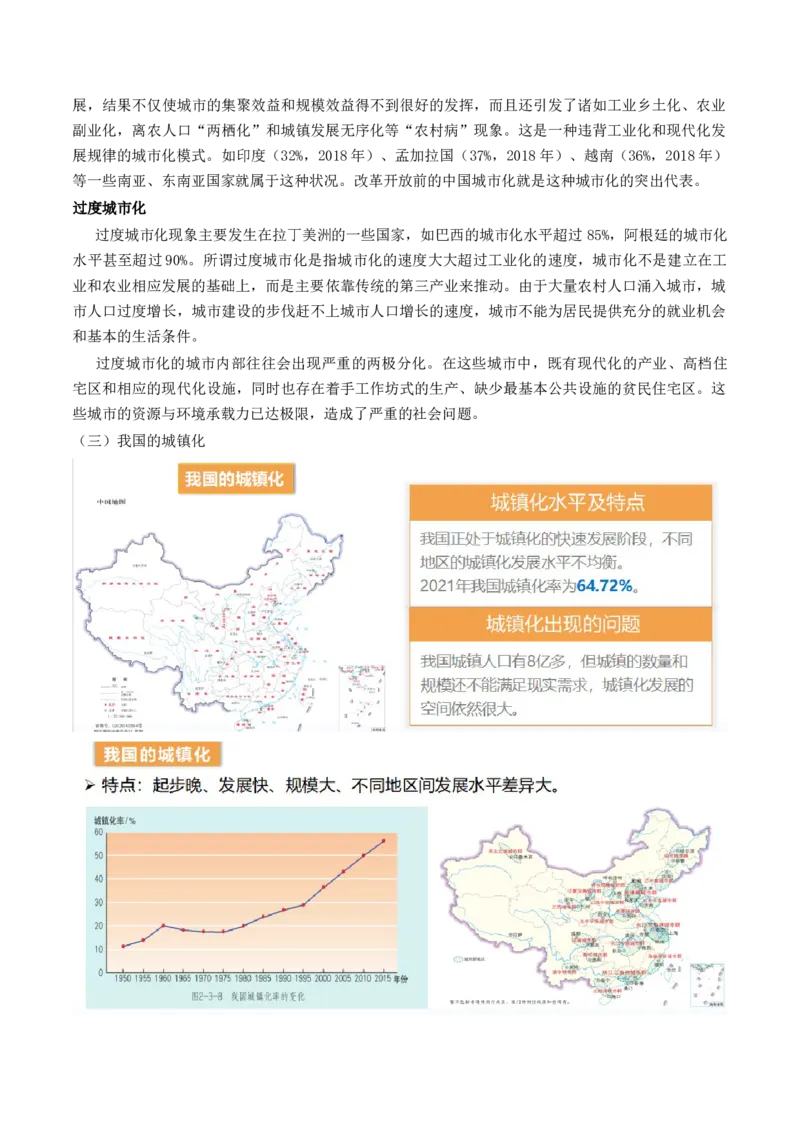 第23讲城镇化（讲义）（解析版）_9.2025地理总复习_2024年新高考资料_1.2024一轮复习_2024年高考地理一轮复习讲练测（新教材新高考）