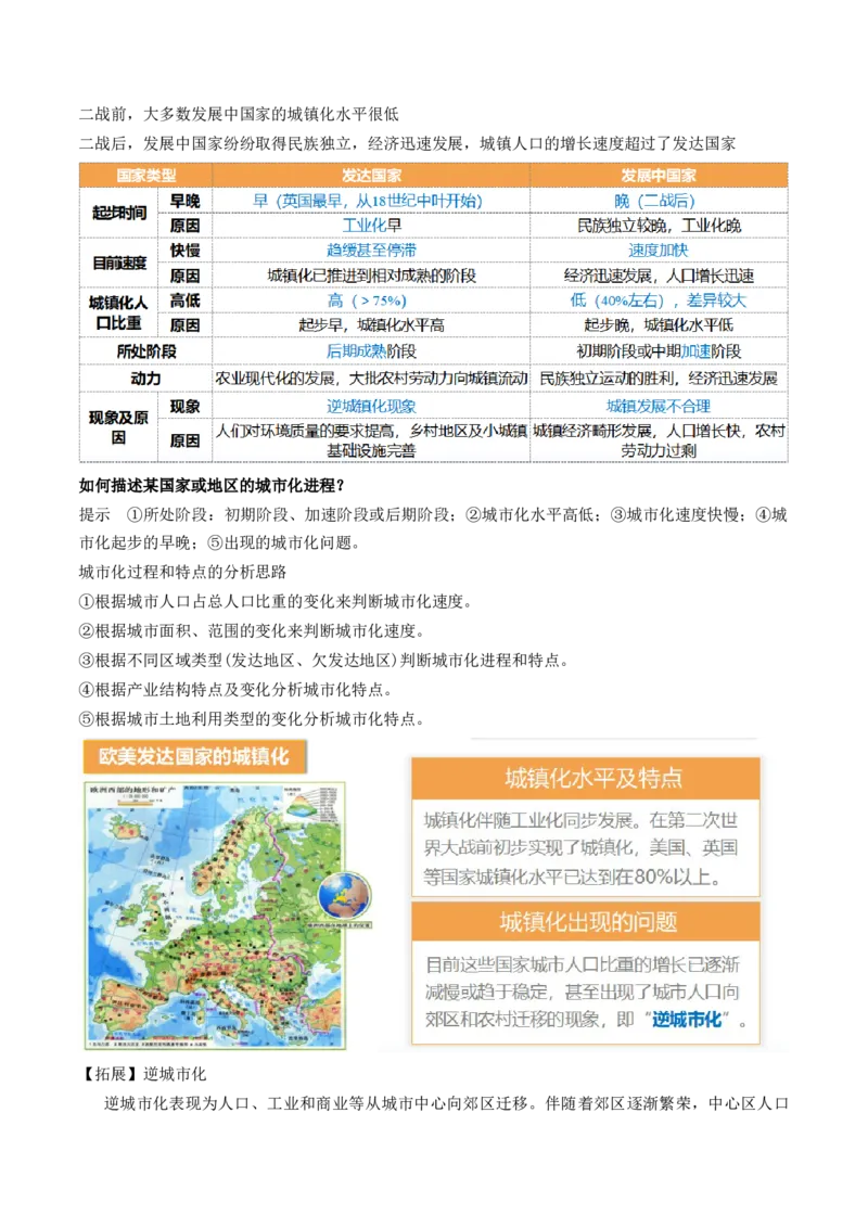 第23讲城镇化（讲义）（解析版）_9.2025地理总复习_2024年新高考资料_1.2024一轮复习_2024年高考地理一轮复习讲练测（新教材新高考）