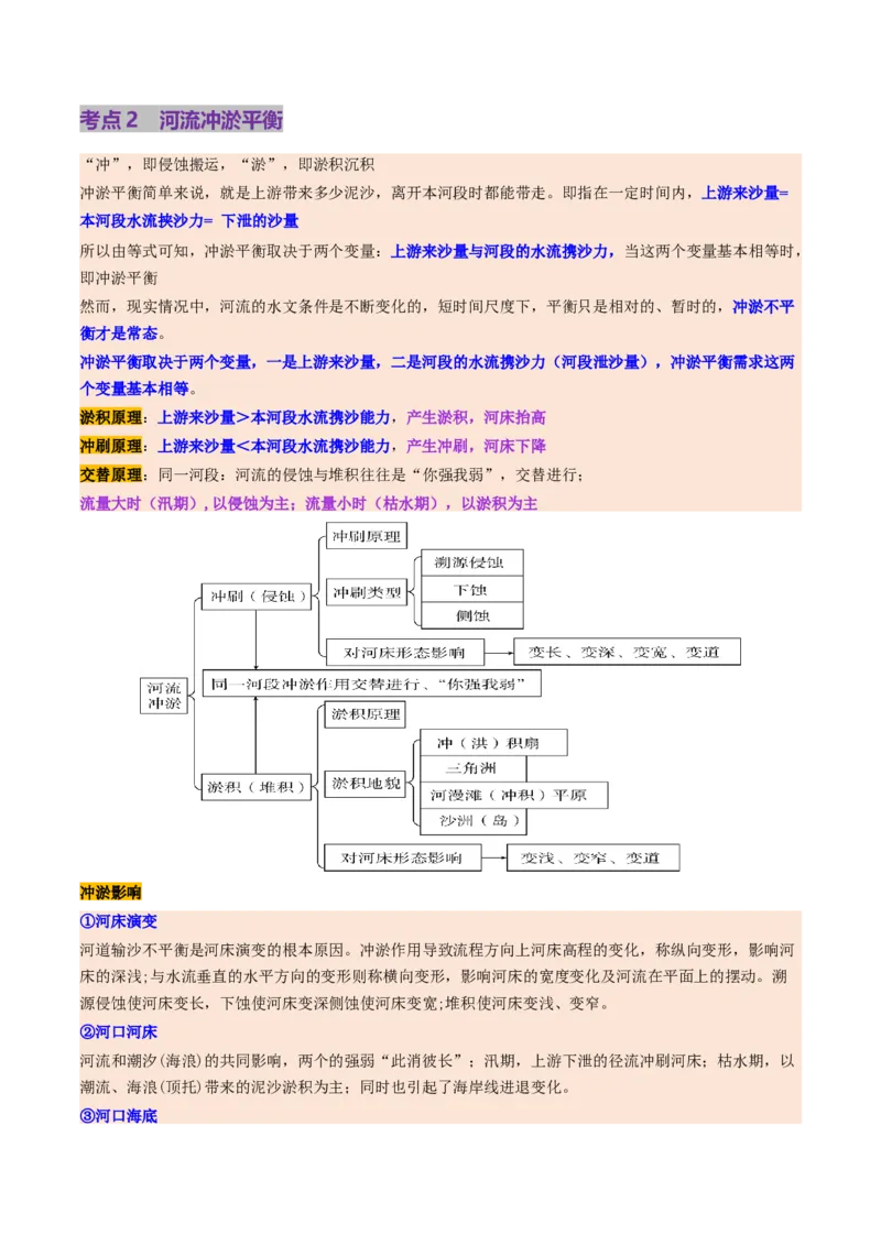 第14讲外力作用与地表形态（含河流地貌、河流冲淤）（讲义）（解析版）_9.2025地理总复习_2025年新高考资料_一轮复习_2025年高考地理一轮复习讲练测（新教材新高考）