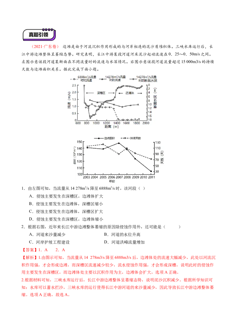 第14讲外力作用与地表形态（含河流地貌、河流冲淤）（讲义）（解析版）_9.2025地理总复习_2025年新高考资料_一轮复习_2025年高考地理一轮复习讲练测（新教材新高考）