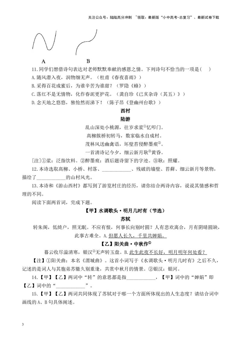 （4）古诗词阅读专项训练2025年中考语文二轮复习（含解析）_02中考总复习（2026版更新中）_01-语文-中考总复习_2025年中考资料_中考文言文专项