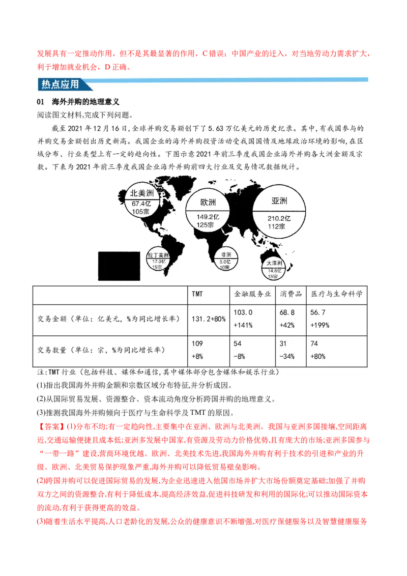 第36讲产业转移与国际合作（讲义）（解析版）_9.2025地理总复习_2024年新高考资料_1.2024一轮复习_2024年高考地理一轮复习讲练测（新教材新高考）