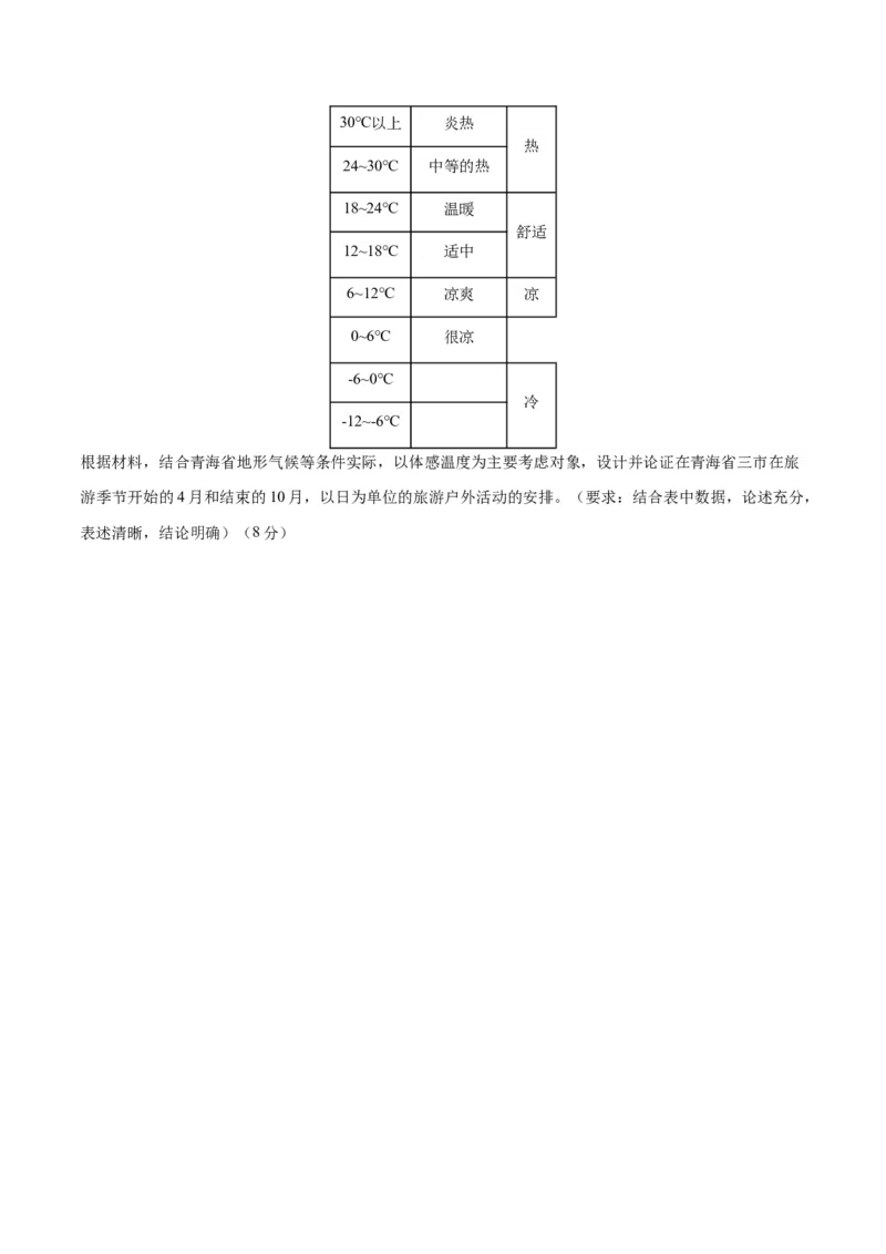 地理（北京卷）-2023年高考押题预测卷03（考试版）_9.2025地理总复习_2023年新高考复习资料_42023年高考地理押题预测卷