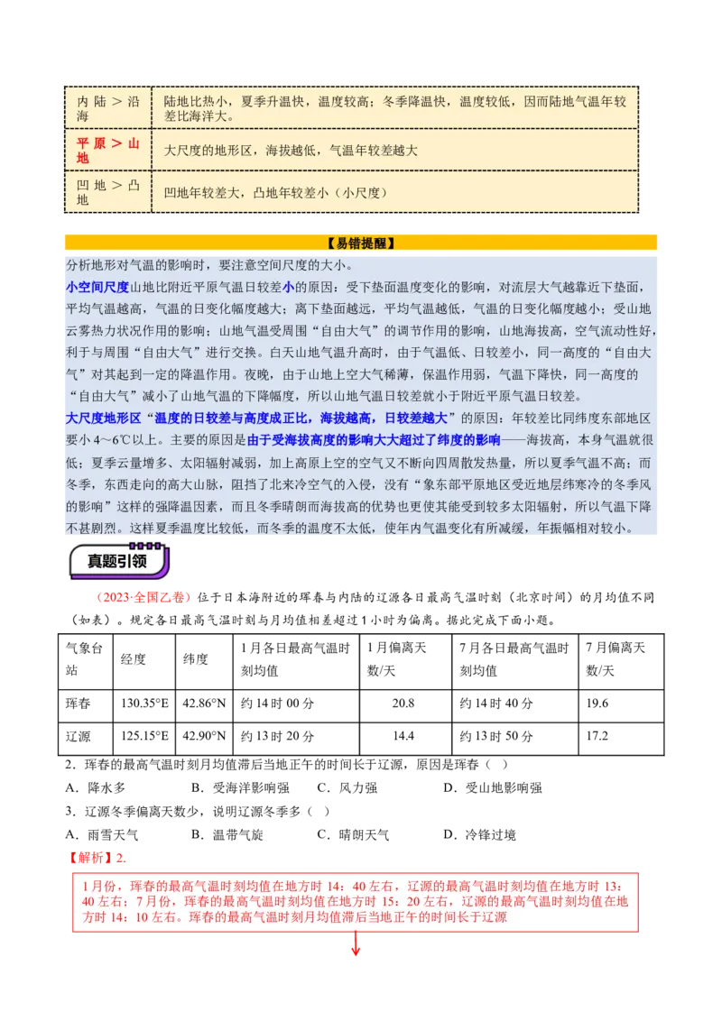 第06讲大气的组成、垂直结构及受热过程（讲义）（解析版）_9.2025地理总复习_2025年新高考资料_一轮复习_2025年高考地理一轮复习讲练测（新教材新高考）