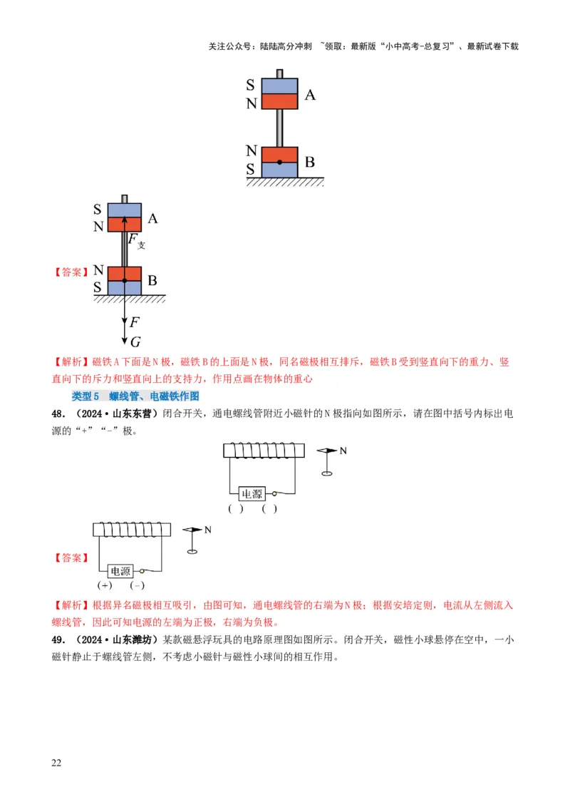 题型01作图专练-备战2025年中考物理真题题源解密（全国通用）（解析版）_02中考总复习（2026版更新中）_04-物理-中考总复习_2025年中考复习资料