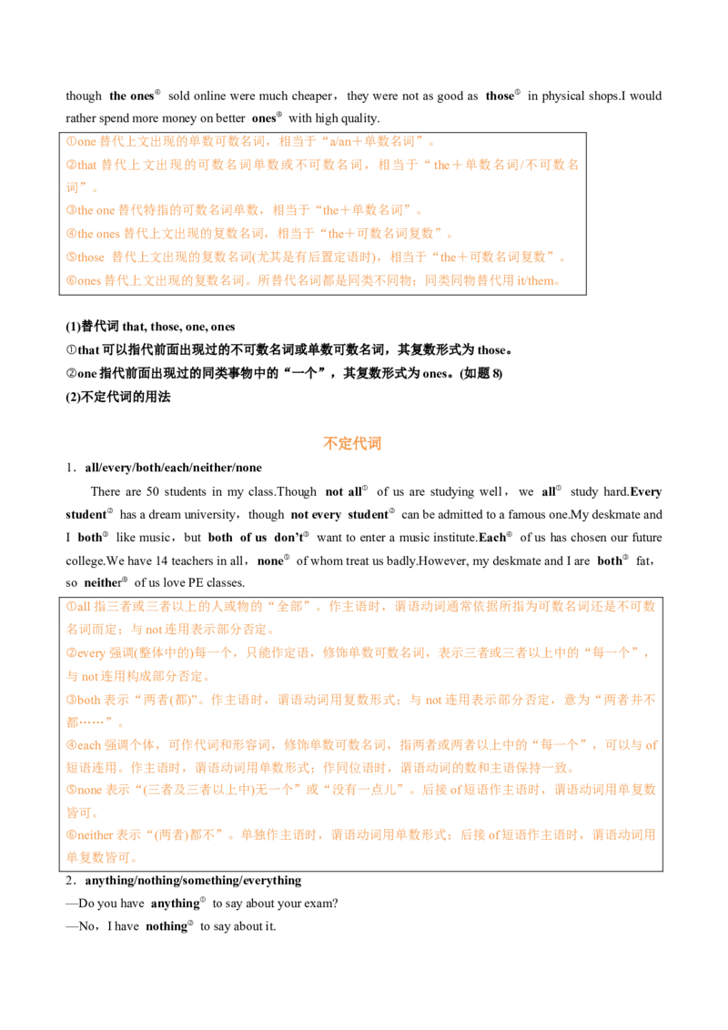 专题40.冠词、代词、介词考点运用（学生版）---2023届高三英语总复习（人教版2019）_3.2025英语总复习_2023年新高考资料_专项复习_2023届高三英语总复习