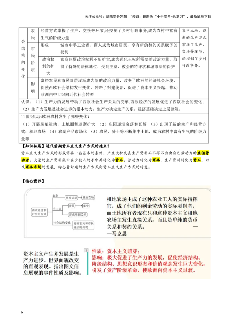 （讲义）专题20走向近代修改版（原卷版）_02中考总复习（2026版更新中）_06-历史-中考总复习_2024年中考复习资料_一轮复习_配套讲义（原卷版+解析版）