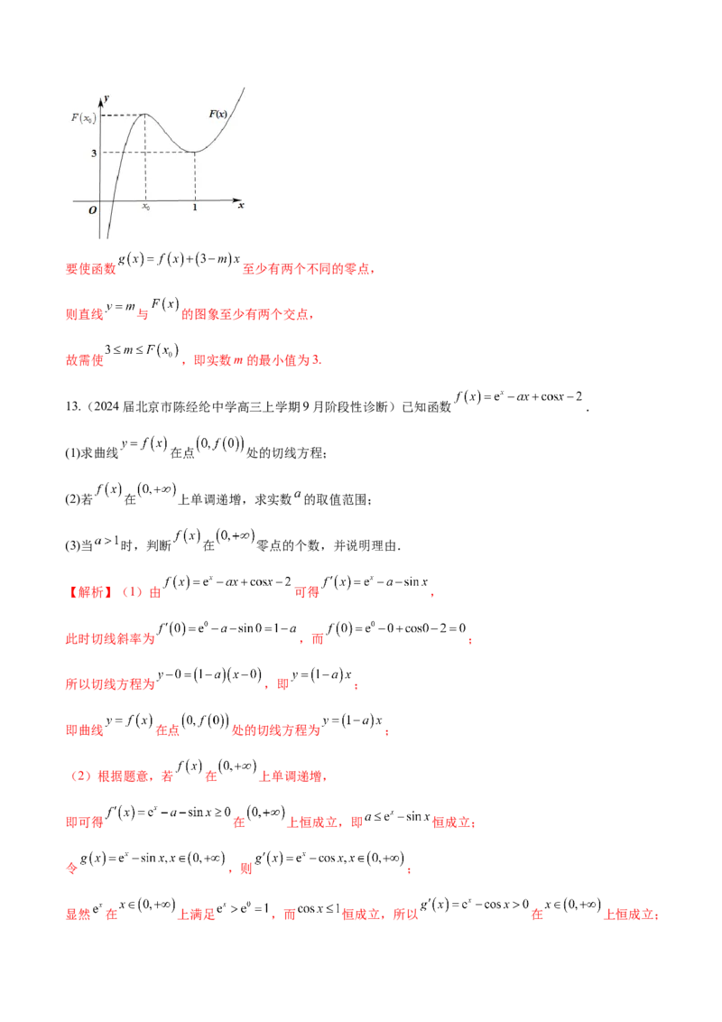 专题10导数解答题分类练（解析版）_2.2025数学总复习_2024年新高考资料_1.2024一轮复习_2024年高考数学热点难点特色专题分题型强化训练（新高考专用）