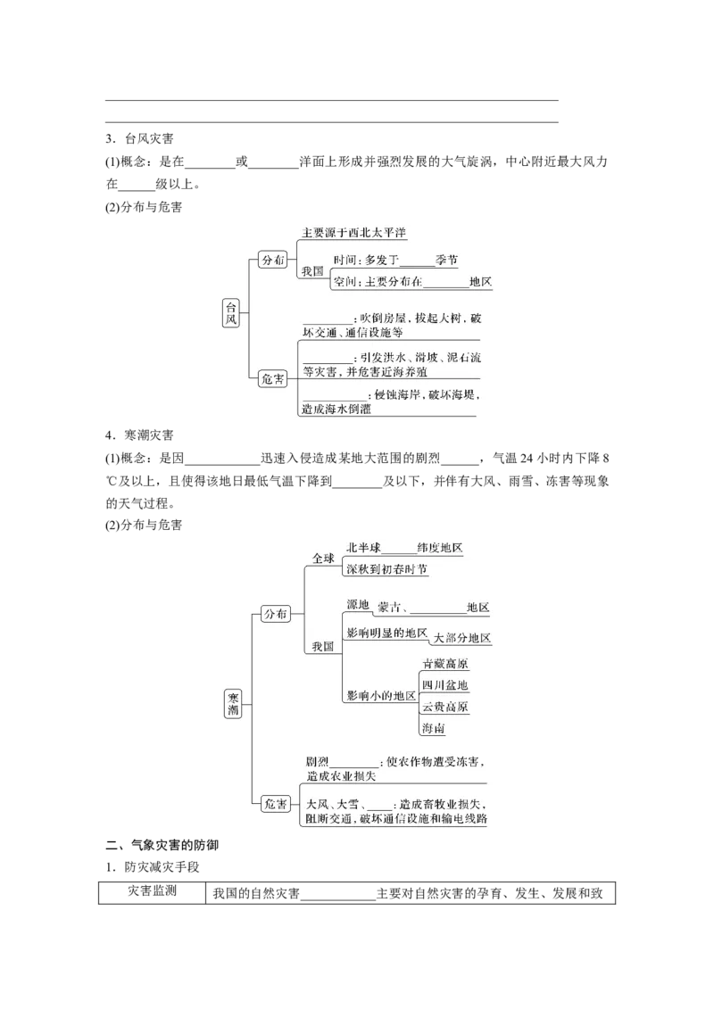 第一部分　第七章　课时40　气象灾害_9.2025地理总复习_2024年新高考资料_1.2024一轮复习_2024年高考地理一轮复习讲义（新人教版）_学生版在此文件夹_大一轮复习讲义_第一部分　自然地理