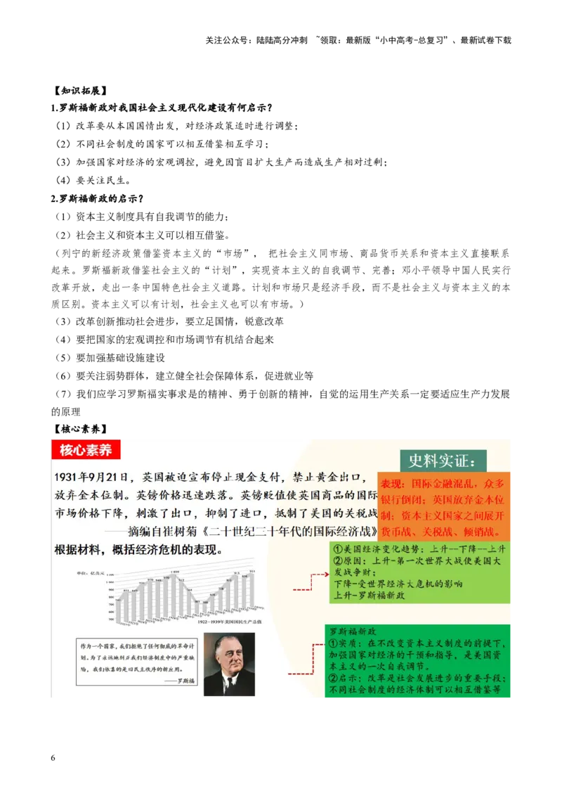 （讲义）专题26经济大危机和第二次世界大战（解析版）_02中考总复习（2026版更新中）_06-历史-中考总复习_2024年中考复习资料_一轮复习_配套讲义（原卷版+解析版）